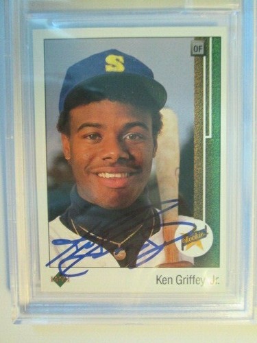 1989 UPPER DECK KEN GRIFFEY, Jr. BGS 10 AUTO ROOKIE SEATTLE MARINERS UD AUTOGRPH - Picture 4 of 7