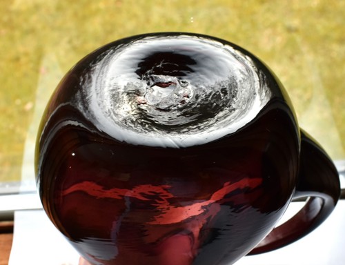 Antique Blown Plum Amythest Glass Pitcher Carafe Decanter Handmade 40oz - Picture 11 of 24