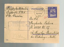 1943 Warsaw GG Poland Postcard Cover to Ravensbruck Germany Concentration Camp