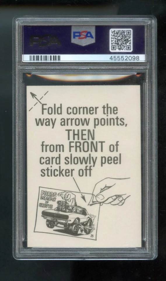 1969 Donruss Odd Rods #3 Gee-Tee-O PSA 8 Graded Sticker Card GeeTeeO - Image 2 of 2