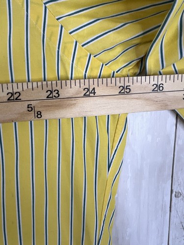 Polo Ralph Lauren Shirt 16.5 Yellow Stripe Long Sleeve Cotton Oxford Yarmouth - Picture 7 of 12