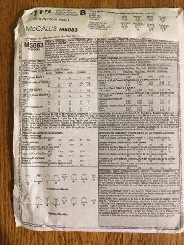 Infant Girls Pattern Size Small To Extra Large New Mccall's Summer Outfit - Picture 2 of 6