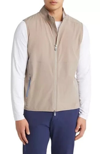 PETER MILLAR Crown Crafted Men's M Jute Flex Adapt Full Zip Vest Jacket $245 - Picture 2 of 6