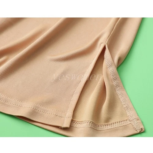 Women Mulberry Silk Long Shirts Short Sleeve Sleep Slips Dress Nightgown T Shirt - Bild 13 von 25