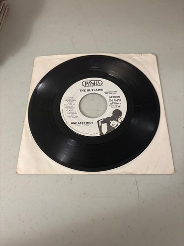 THE OUTLAWS ONE LAST RIDE PROMO 7" VINYL 45 RPM 1986 ROCK PASHA ZS4 06550 VG+