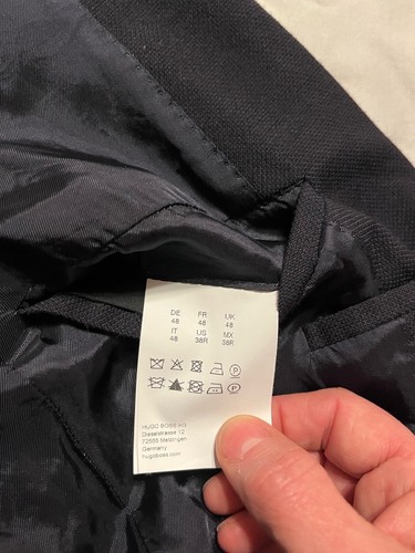 Manteau de sport homme HUGO BOSS bleu boutons métal 100% laine taille 38 R - Photo 7/8