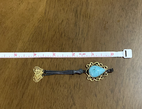 Vintage Sleeping Beauty Turquoise Pendant in 925 Sterling Silver Jewelry - Picture 6 of 6