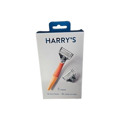 Harry's Men's Razor (1) Ember Orange Razor Handle + (2) 5-Blade ...