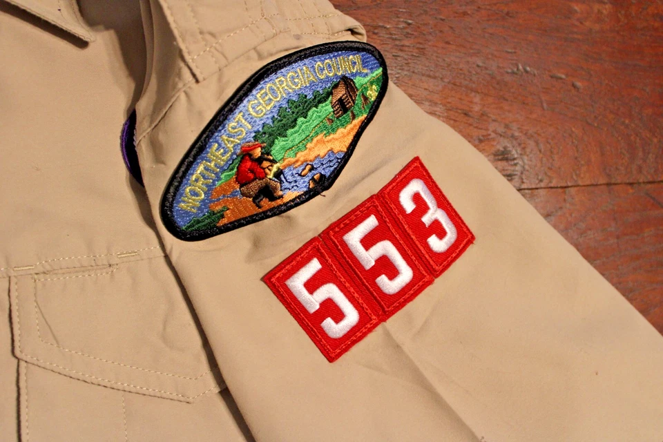 Camisa para hombre Boy Scouts of America BSA tostada pequeña ventilada poli microfibra Foto 2 de 4