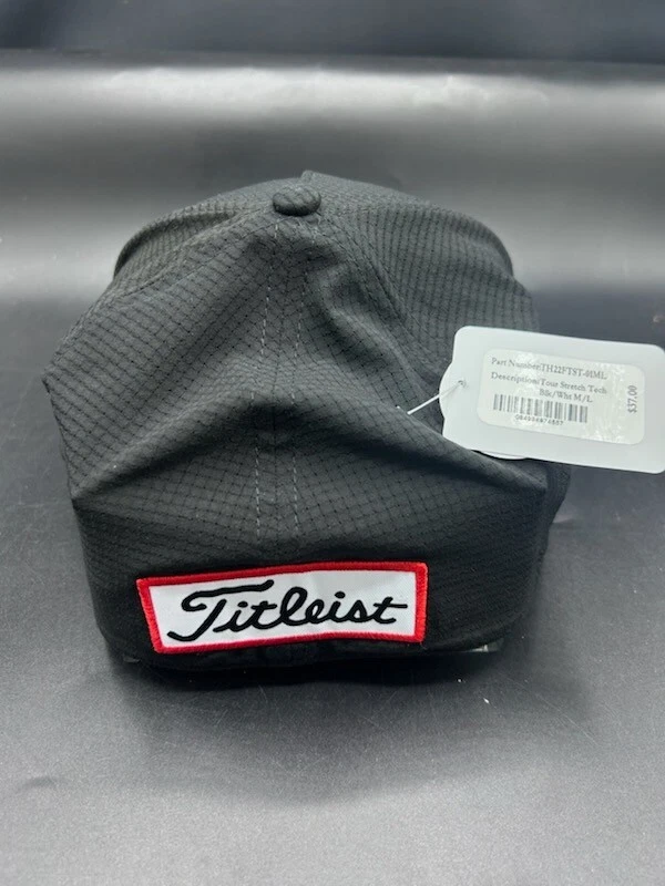 Gorra de golf Titleist Tour Stretch Tech FJ ProV1 negra M/L ajustada Foto 3 de 4