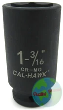 1/2" Drive X 1-3/16" DEEP IMPACT SOCKET 6 POINT CR-MO 