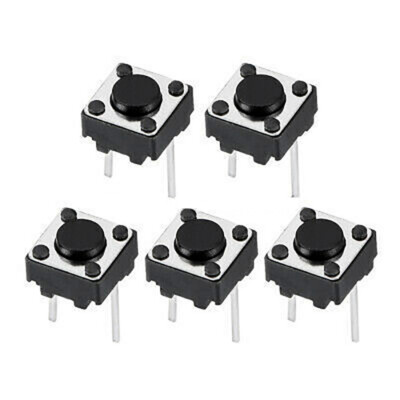 6x6x4.3 - 18mm PCB Momentary Tactile Tact Push Button Switch 2 Pin DIP 2 SPST