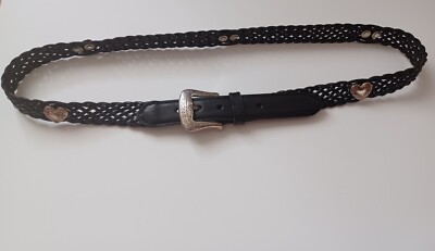 Vintage Fossil Womens Black Western Genuine Leather Belt  display picture 1
