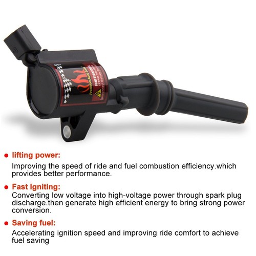 DG508 For Ford F150 F250 Lincoln 4.6L 5.4L 8 Spark Plugs & 8 Pack Ignition Coils - Picture 9 of 17