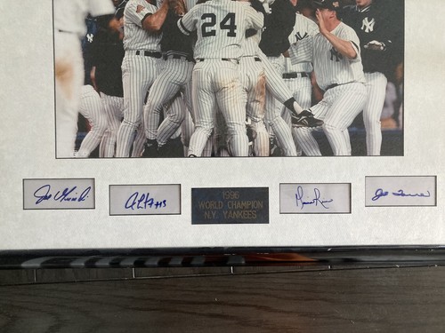 New York Yankees signed 26x24. Joe Girardi Mariano Rivera Joe Torre Jim Leyritz - Picture 8 of 8