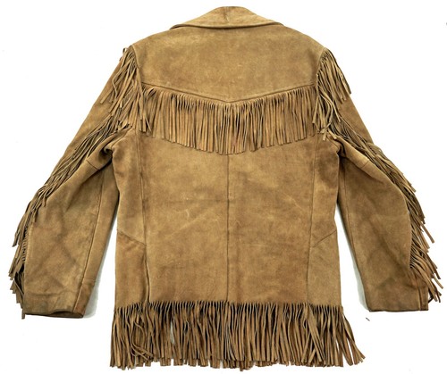 EXCELLED US Western Cowboy Fransen Easy Rider Wildleder Lederjacke  50 M-L - Bild 4 von 4