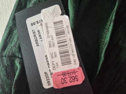 NWT - bryn Walker Maxi Knit Green/Black Long Sleeve Dress - L - Picture 4 of 4
