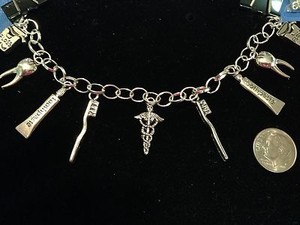 Dental-Dentist-Tibetan-Silver-Charms-w-8-034-Bracelet