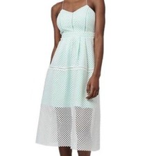 Topshop Mint Green Crochet Lace Dress Summer Beach Wedding BNWT Size 12