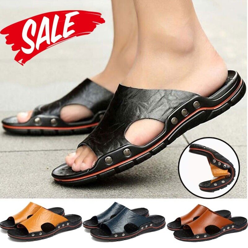PANTOFOLA D’ORO Ciabatte uomo estive antiscivolo in pelle scarpe da spiaggia outdoor casual passeggio sandali