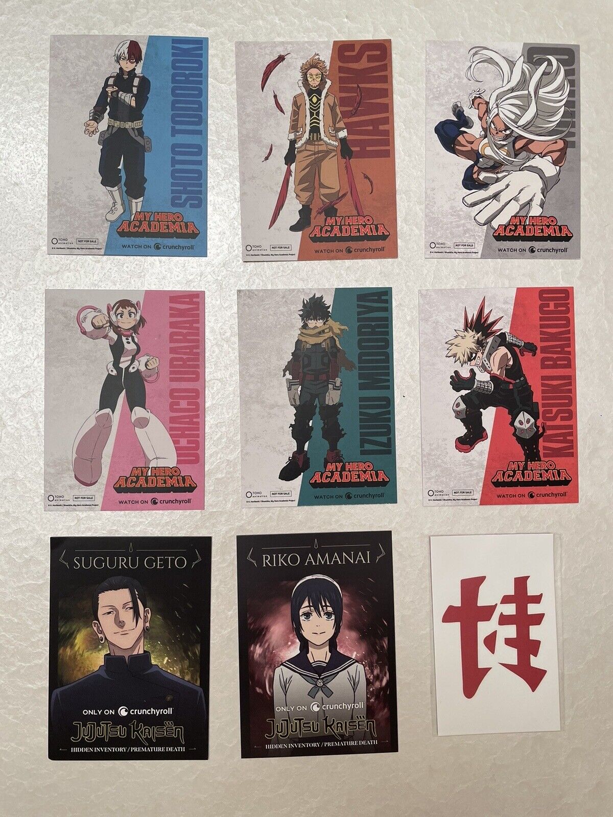 Ao Ashi Character Trading Cards, Set Of 4. Anime. Crunchyroll. SDCC  Exclusive.