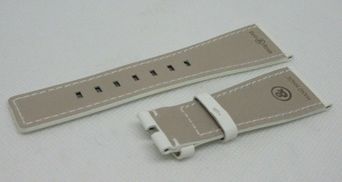 New Bell & Ross 24mm White Leather Strap Glossy OEM Genuine - Picture 3 of 4
