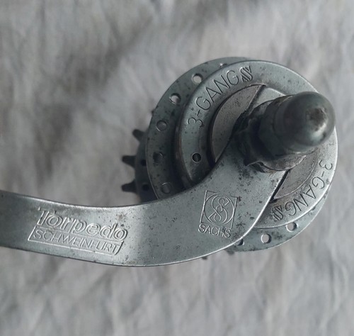 Fahrrad Hinterrad Nabe 3 Gang Nabenschaltung Torpedo Sachs Silber 36, 18 Zahn - Bild 2 von 3