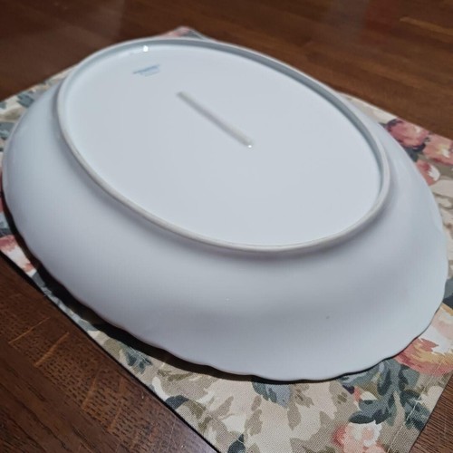 Bernardaud Limoges Pompadour Oval Deep Plate Platter 33cm x 25cm - Picture 6 of 6