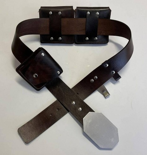 ROTJ Luke Skywalker Jedi Belt, saber clip &3 pouches in black Cosplay Costume - Picture 12 of 12