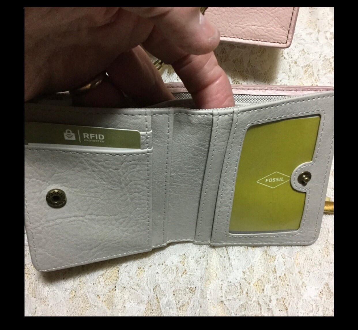 NWT 2pcs NWT FOSSIL  STEVIE CROSSBODY shell pink … - image 4