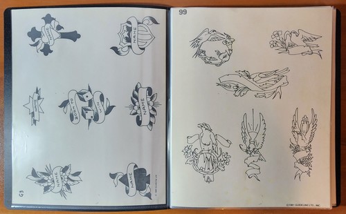1981-82 Guideline Traditional Vintage 48 Sheets Tattoo Flash In Portfolio Book - Picture 3 of 24