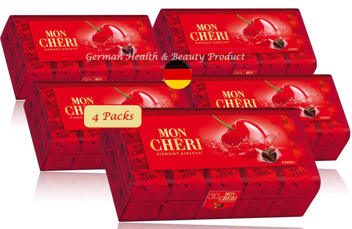 Ferrero Mon Cheri licor cereza acetato chocolate 150 piezas 5 cajas frescas