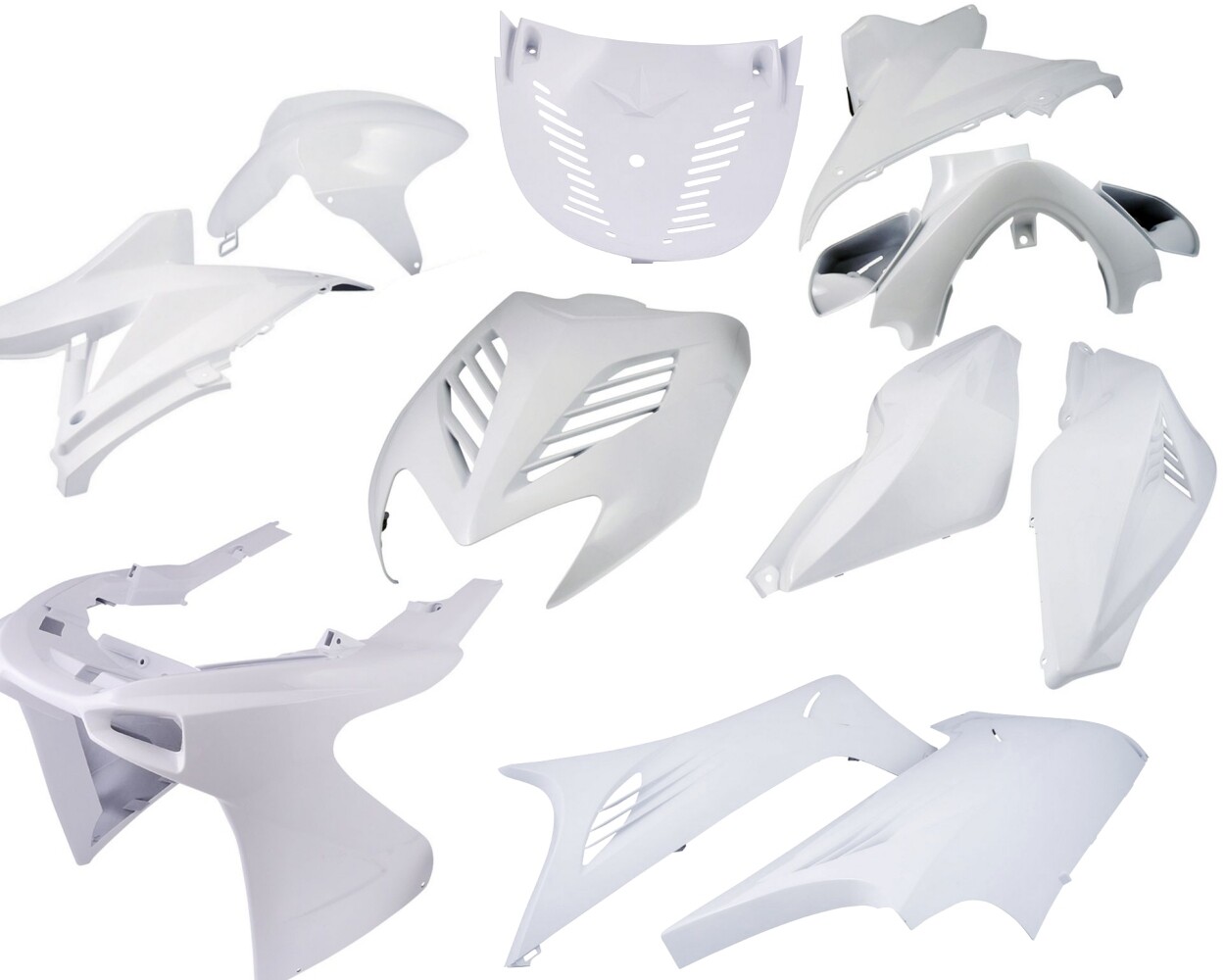 Verkleidungskit DMP 11-Teilig, weiß kompatibel für Yamaha Aerox MBK Nitro -2013