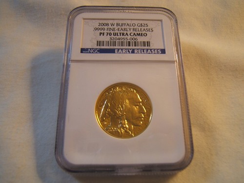 2008 W $25 proof Buffalo gold NGC PF70 Ultra Cameo Early Releases
