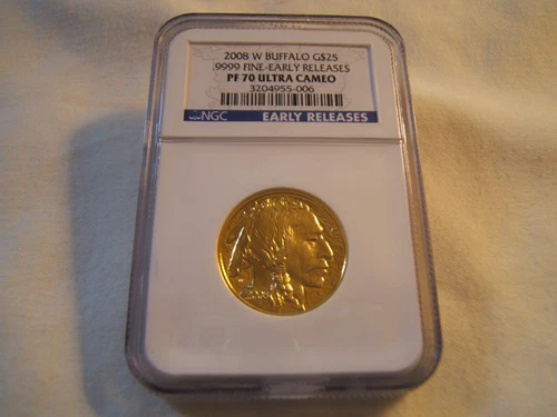 2008 W $25 proof Buffalo gold NGC PF70 Ultra Cameo Early Releases