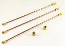 3/16" Copper Nickel Brake Lines 16" Long w/ Double Flares & 3/8"-24 Tube Nuts