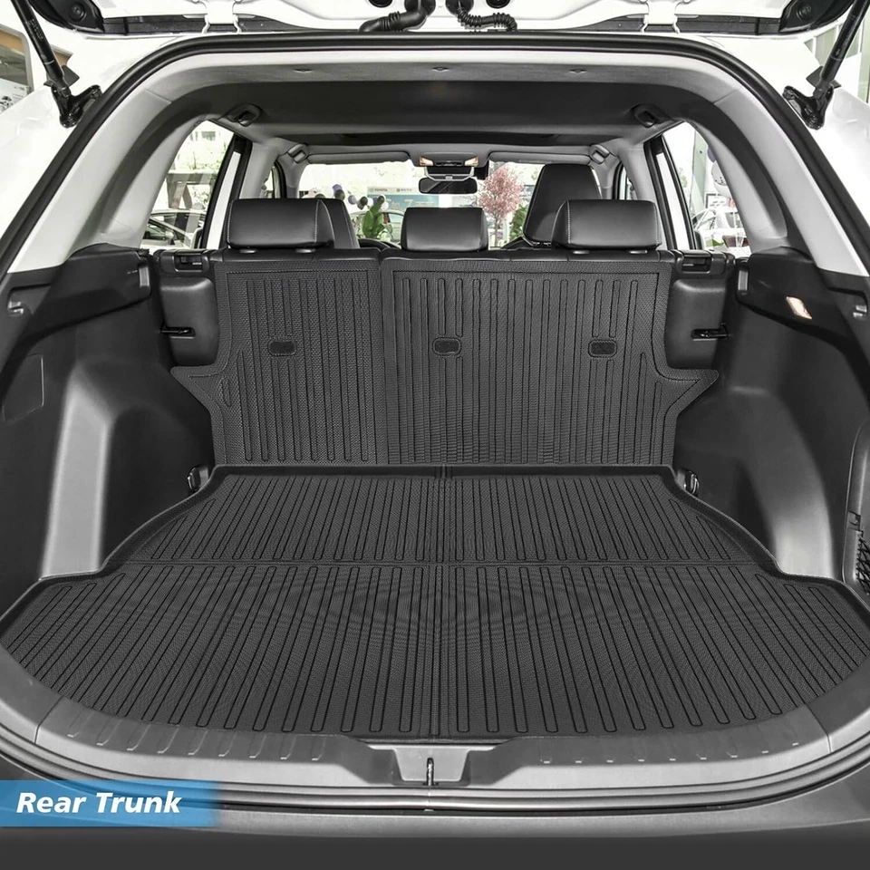 Juegos completos de 6 alfombrillas para todo tipo de clima para maletero delantero trasero Toyota RAV4 2019-2024 Foto 3 de 4