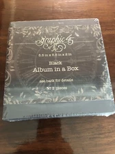 Graphic 45 BLACK ALBUM IN A BOX 5.5 x 5.5 x 2 inch scrapbooking ALBUM + BOX