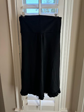 J.Crew Strapless Black Wool Dress with Small Ruffle Hem Detail, Size 6