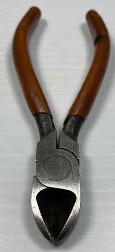 Vintage Knight Tools 50N-133 - 5" Diagonal Side Cutters Pliers Brown Grips USA - Picture 5 of 12