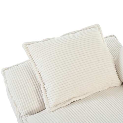 85.4" Modern Curved Sofa, Back Upholstered Couch with 2 Decorative Throw Pillows - Picture 12 of 20
