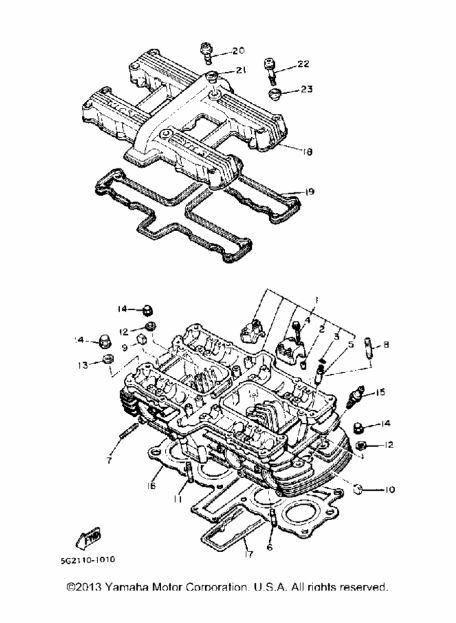 1980 - 1983 Yamaha XJ 650 4h7-11193-00 MAXIM SECA Cylinder Head