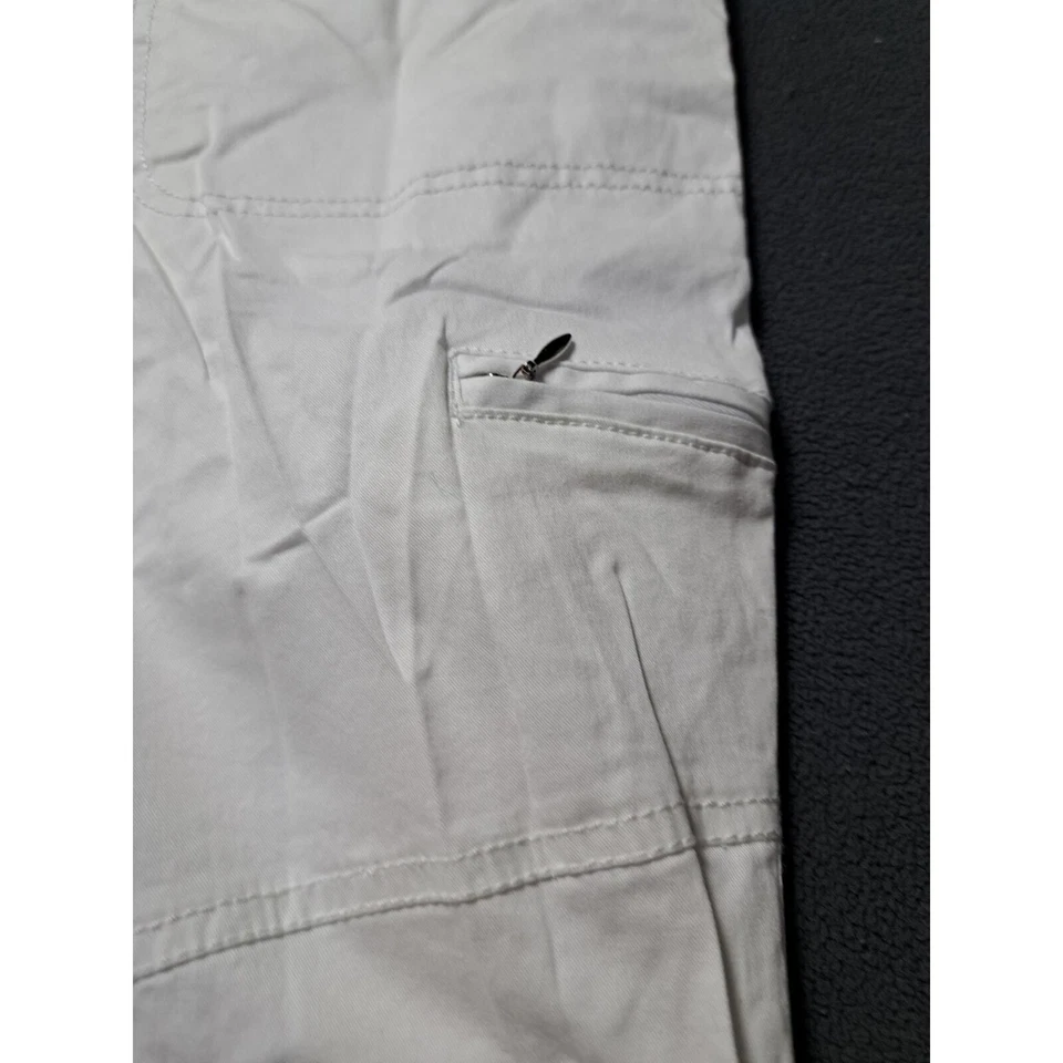 Pantalones capri cargo Ulla Popken blancos para mujer talla 32 bolsillos recortados nuevos con etiquetas informales Foto 4 de 4