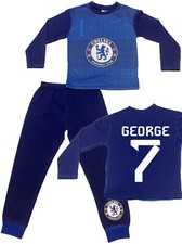 Chelsea Football Club Kids Pyjamas Ages 4-12 Years -Personalisation Available
