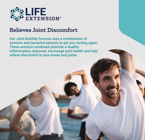 JOINT MOBILITY FORMULA KNEE DISCOMFORT & INFLAMMATION 240 Caps LIFE EXTENSION - Picture 7 of 12