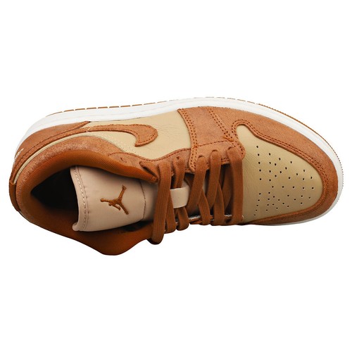 Nike Air Jordan 1 Low Se Womens Casual Trainers in Brown Coffee - 4 UK - Picture 7 of 8