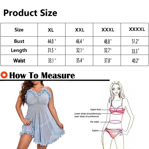 Women's Sexy Lace Babydoll See-Thru Chemise Nightgown Sleepwear Nightwear Dress - Picture 98 of 124