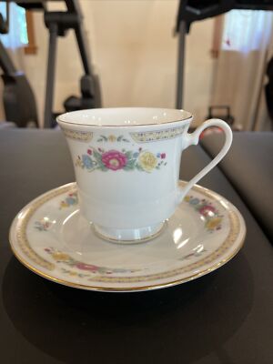 Vintage Crown Ming Fine China jian shiang cup and saucer