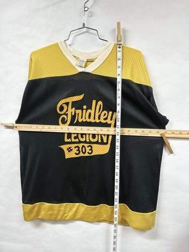 Vintage Hockey Jersey Fridley American Legion Post 303 Minnesota Black Yellow L - Picture 13 of 14