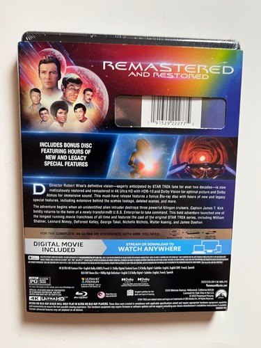 Star Trek: The Motion Picture (4K Ultra HD Blu-ray, 1979) NEW w/slipcover - Picture 2 of 2